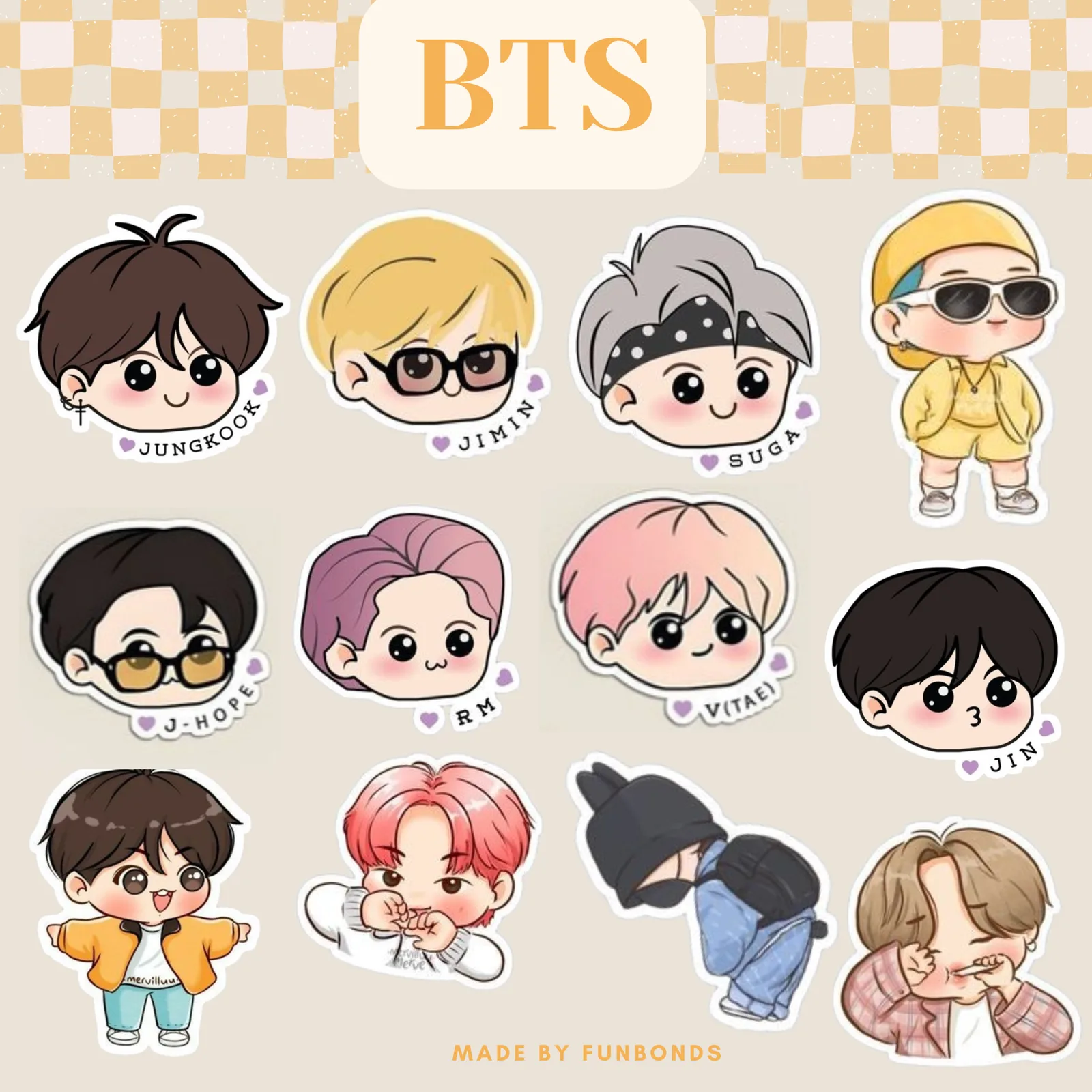 BTS Sticker Sheet 2